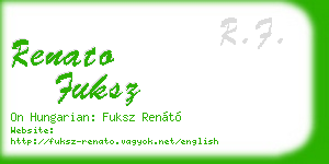 renato fuksz business card